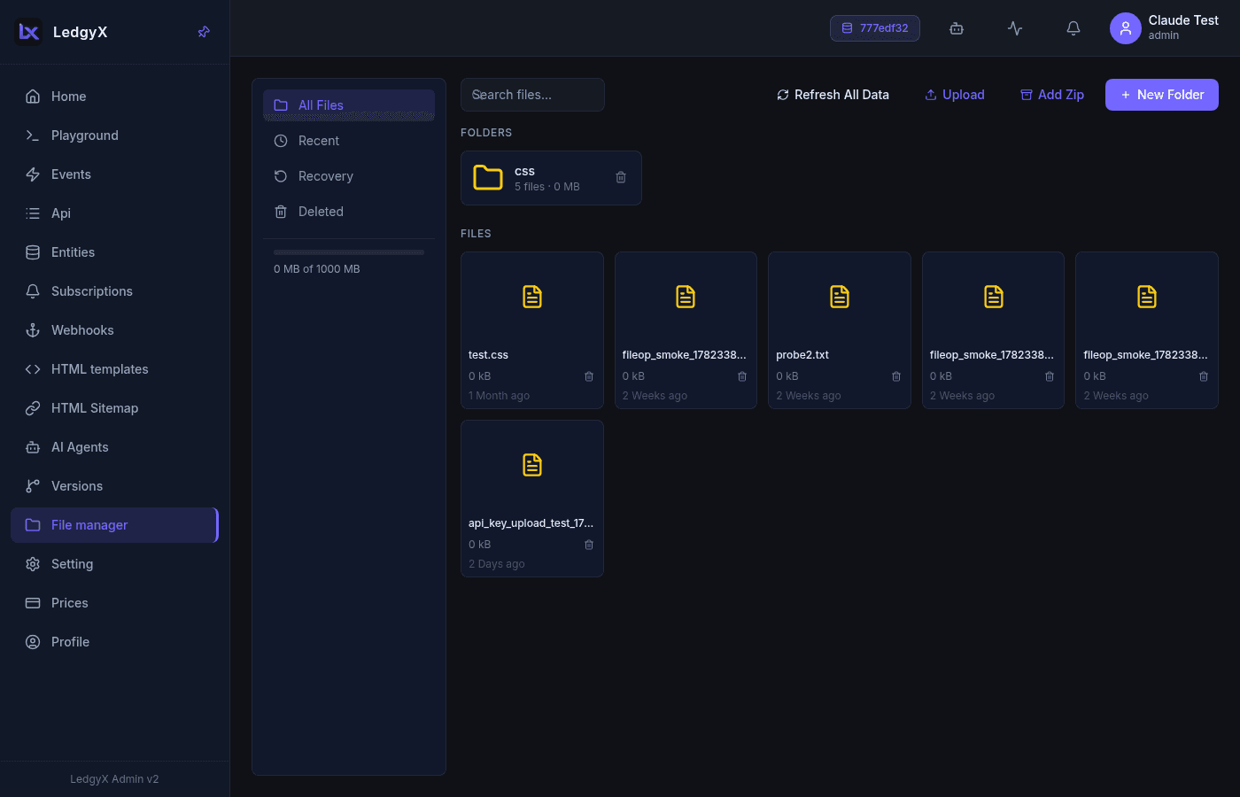 The File manager